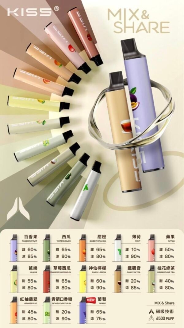 KIS5拋棄式-凱斯6500口一次性電子煙-全台現貨