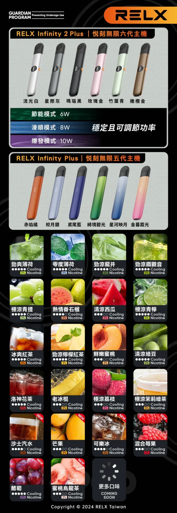 RELX煙彈-悅刻Infinity 2 6代-通用4-5-6代主機-全台現貨